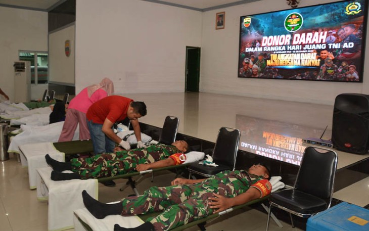 Korem 023/KS saat Gelar Donor Darah