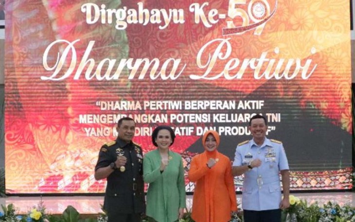 Pangkoopsud I saat Hadiri Perayaan HUT Dharma Pertiwi ke-59 di Makodam Jaya