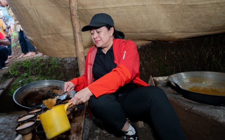 Ketua DPR RI Puan Maharani saat melakukan kunjungan kerja ke Kabupaten Purbalingga, Jawa Tengah. 