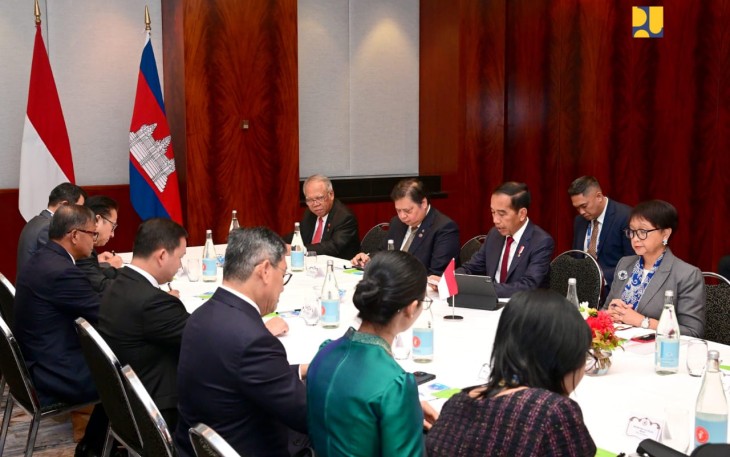 Menteri Basuki saat Dampingi Presiden Jokowi dalam Pertemuan Bilateral dengan PM Australia, PM New Zealand dan PM Kamboja