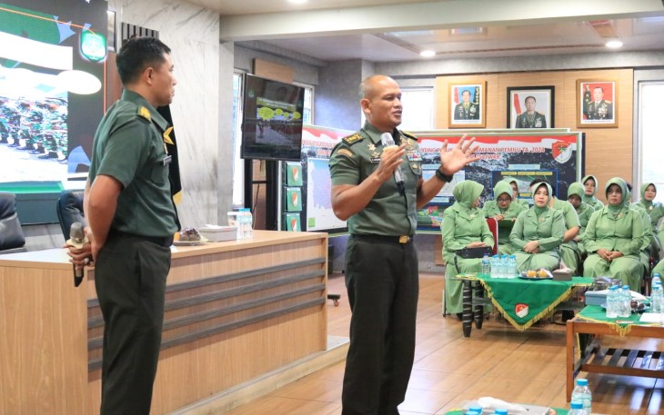 Korem 052/Wijayakrama saat Sosialisasi dan Lakukan Pengecekan Prajurit, PNS dan Persit