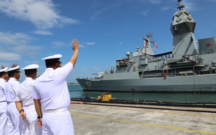 Lantamal VI saat Hadiri Pelepasan Kapal Perang Australia HMAS Perth 157