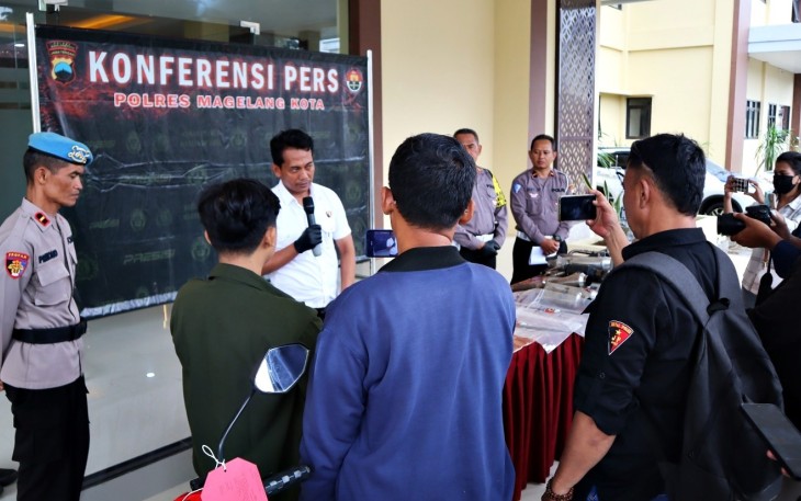 Polres Magelang Kota Amankan 2 Pelaku Pencurian di SPBU