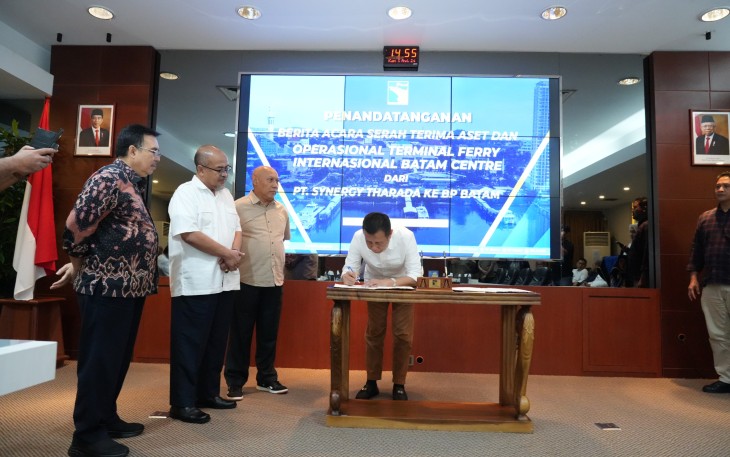 Berita Acara Serah Terima Aset dan Pengelolaan PT. Synergy Tharada kepada BP Batam, tidak dihadiri oleh  mitra yang bersangkutan yakni PT. Synergy Tharada, Kamis siang (1/8/2024)