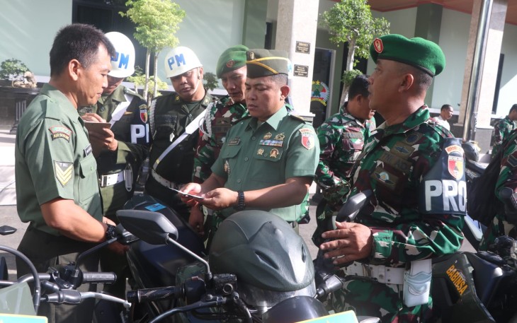 Kodim Tulungagung saat Gelar Pemeriksaan Kendaraan Anggota