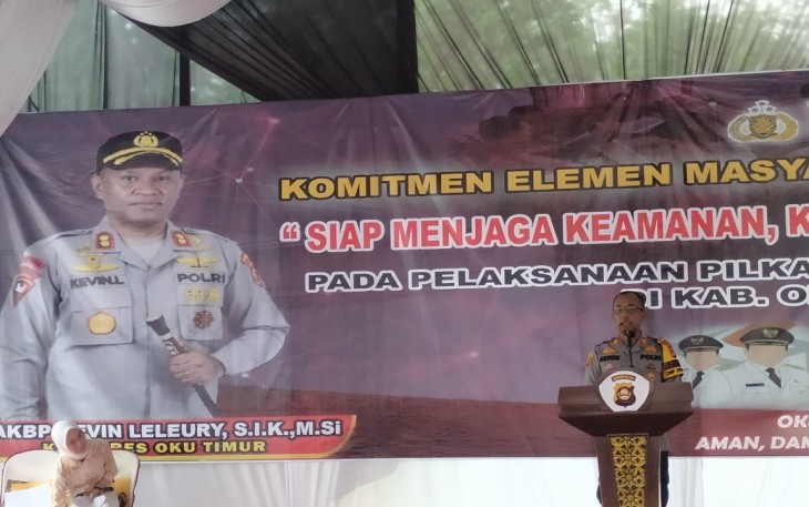 Oprasi Mantap Praja Tahun 2024 Polres Oku Timur Laksanakan Cooling System Diberbagai Kantor Polsek