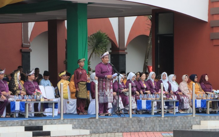 Bupati Bintan Roby Kurniawan SPWK saat Jadi Irup Sempena Hari Jadi Ke 76 Dalam Bingkai Sebati Mengubah Bintan Tersohor