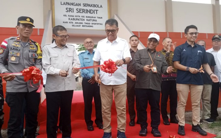 Bupati dan Wakil Natuna Resmikan Tribun Sri Serindit SKK Migas 