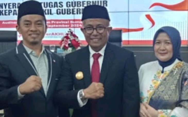 Nelfri Asfandi saat Hadiri Pelantikan Pjs Bupati dan Walikota