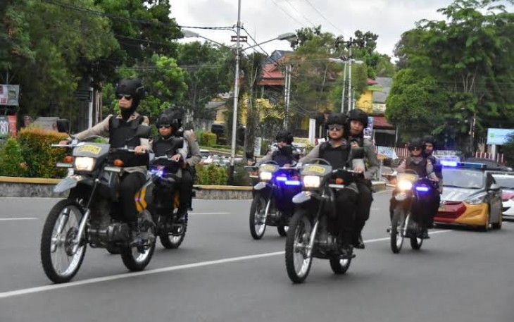 Polwan Patroli Humanis Jelang Pemilu 2024