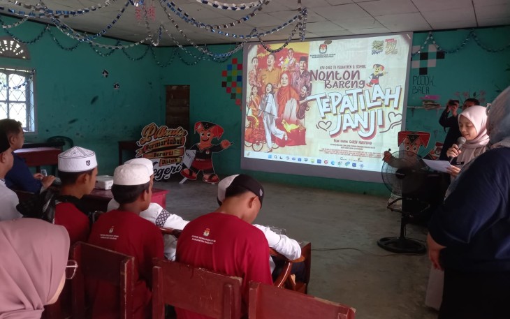 KPU Pasaman Sosialisasikan Pilkada 2024 Dengan Nobar Film Tepatilah Janji