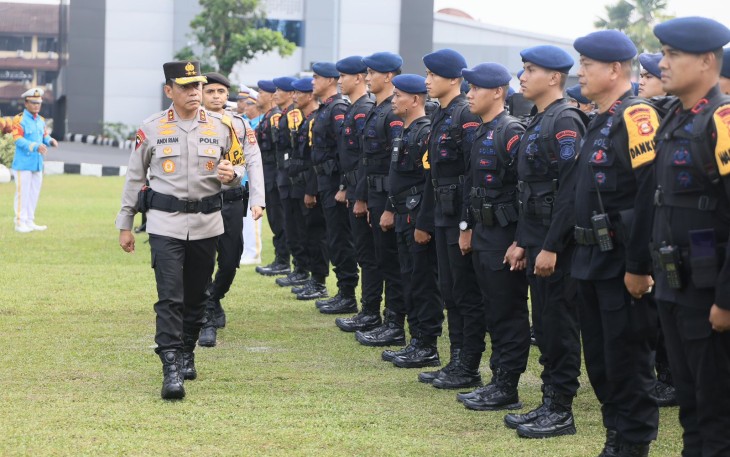 Kapolda Sumsel Siapkan 1471 Personel Persiapan Pengamanan Pengawalan Tahap Pungut dan Hitung Suara