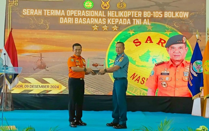 Puspenerbal Terima Tiga Helikopter BO-105 dari BASARNAS