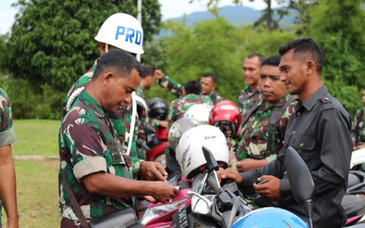 Kodim Abdya Kembali Cek Ketertiban Kendaraan Prajurit
