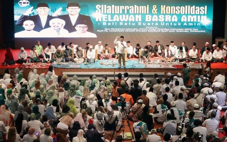Cawapres nomor urut 01 Muhaimin Iskandar alias Gus Imin saat melakukan Konsolidasi Pemenangan Anies-Muhaimin (AMIN) di Kabupaten Badung, Bali, Jumat (26/1/2024).