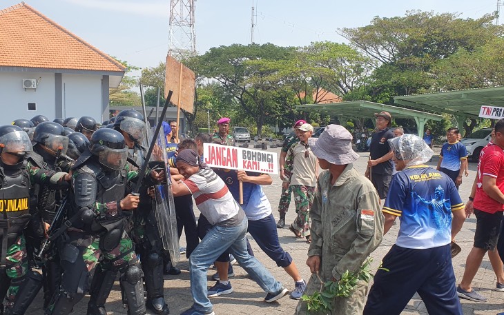 Satlinlamil 2 Surabaya Gelar Latihan Penanggulangan Huru Hara 