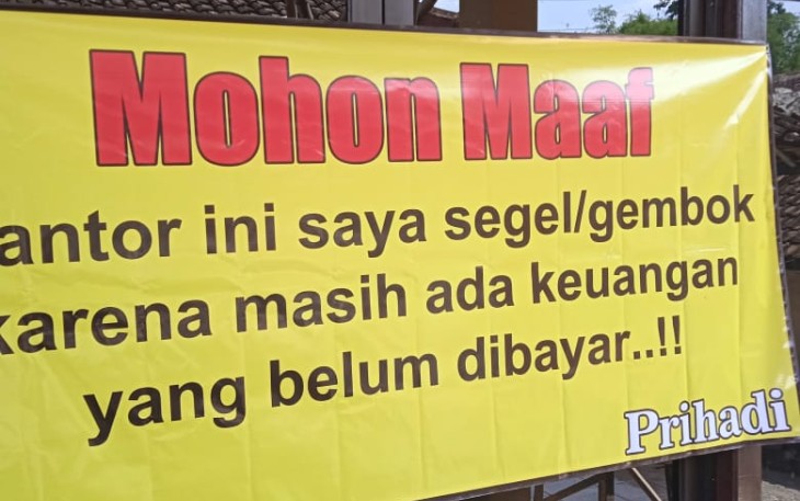 Kantor balai Desa Sogo kecamatan Kedungtuban yang sempat disegel salah satu warga