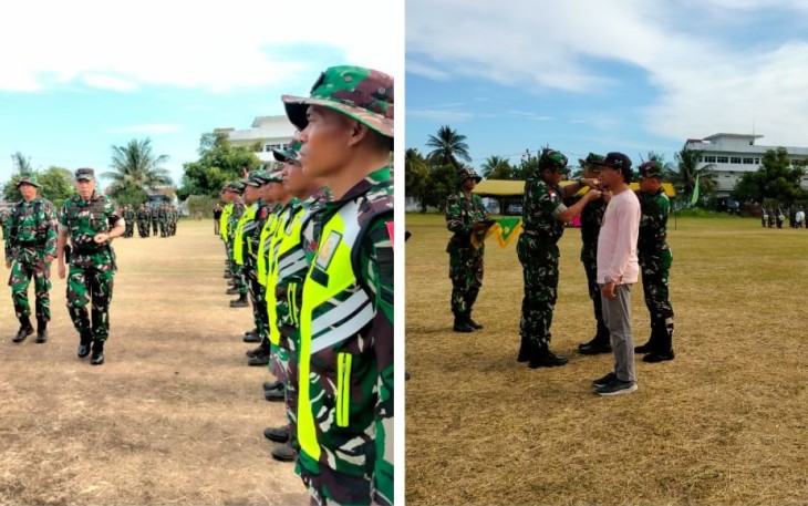  Kegiatan pembukaan Kegiatan operasi teritorial Tentara Nasional Indonesia tahun anggaran 2024 oleh Danrem 131/Stg, Brigjen TNI Martin Susilo Martopo Turnip