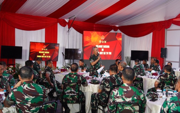 Kasum TNI Pimpin Rapat Kesiapan Acara Puncak HUT Ke-79 TNI