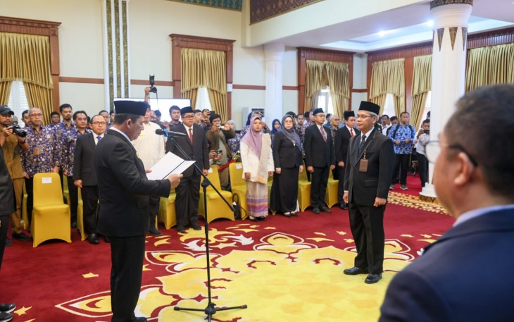 Gubernur Ansar Kukuhkan Hisyam Wahyudi sebagai Kepala Perwakilan BPKP Provinsi Kepri