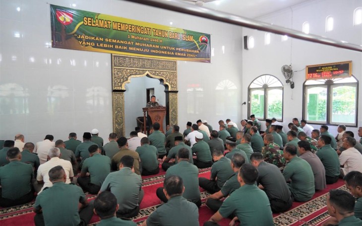 Peringatan Tahun Baru Islam 1446 di Makorem 071/Wijayakusuma