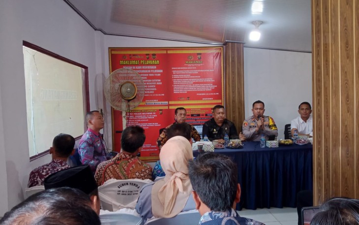 Kapolsek Belitang III Gandeng Dengan Pihak Kecamatan dan Seluruh Kades Giat Cooling System OMP 2024