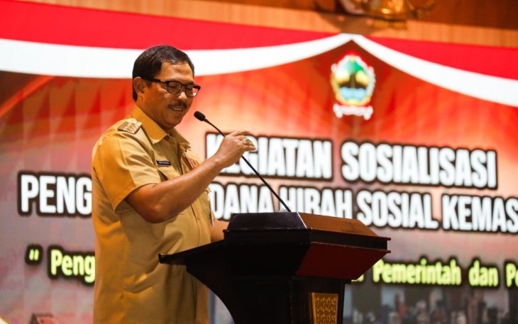 Penjabat Gubernur Jawa Tengah, Nana Sudjana di Gradhika Bhakti Praja, Senin (5/2/2024).