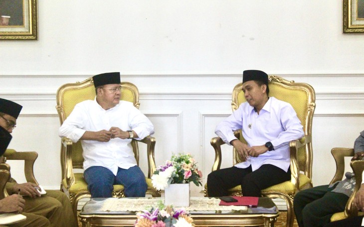  Gubernur Rohidin Mersyah menerima audiensi pengurus Persatuan Tarbiyah Islamiyah (PERTI) Pimpinan Daerah Bengkulu di Balai Raya Semarak, Senin (25/3/2024)