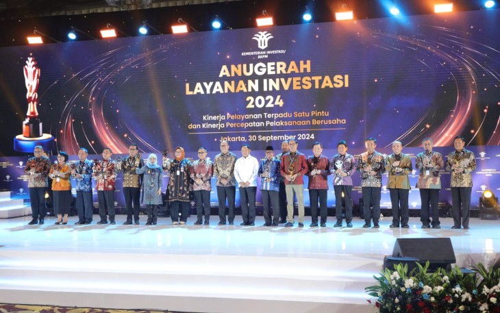 Kemenhan RI Raih Terbaik Pertama Pada Penghargaan Anugerah Layanan Investasi 2024