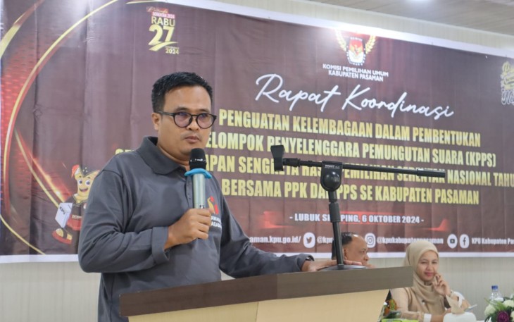 KPU Pasaman Gelar Rakor Penguatan Kelembagaan Bersama PPK dan PPS