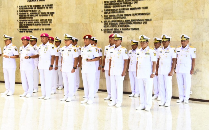 Danpuspenerbal saat Hadiri Sertijab Delapan Jabatan Strategis TNI AL
