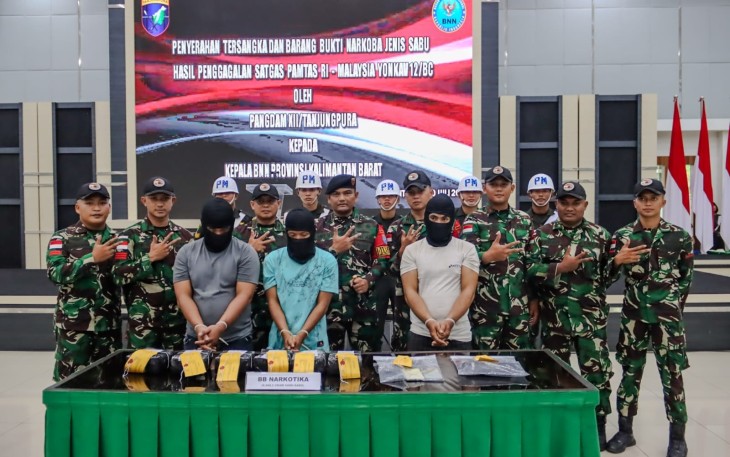 Kodam XII/Tpr Gagalkan Penyelundupan 6,3 Kilogram Sabu