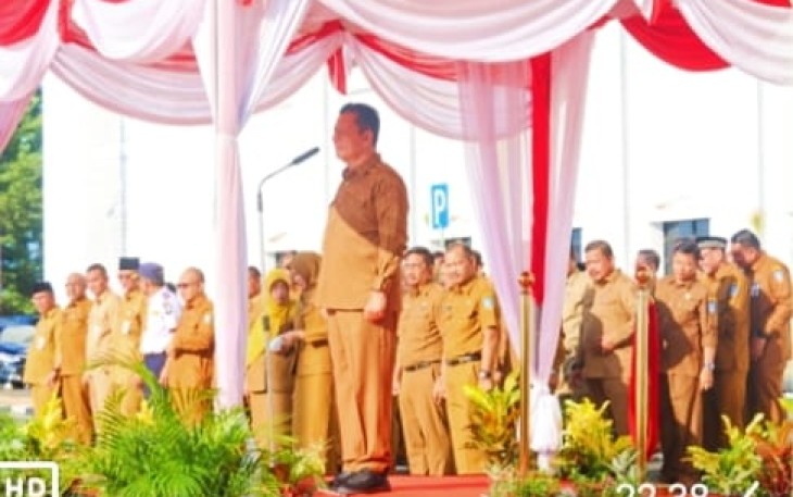 Gubernur Kepri saat Pimpin Apel Perdana Pasca Libur Idul Fitri