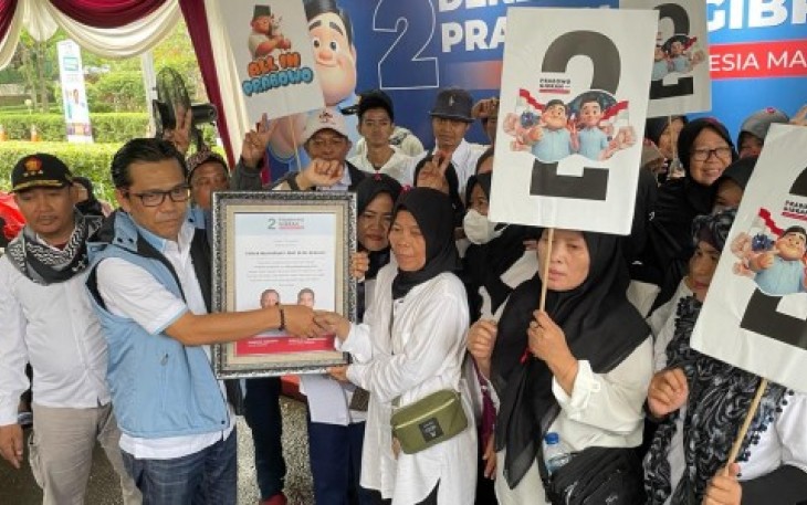 Deklarasi dukungan dari Forum Masyarakat Adat Buru Bersatu di Rumah Kertanegara 4, Kebayoran Baru, Jakarta Selatan, Senin (29/1/24).