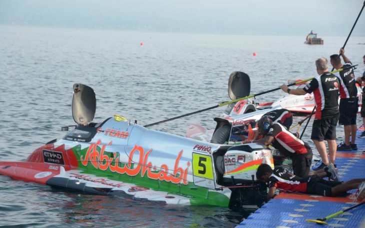 Event F1 Powerboat 2024 di kawasan Danau Toba, Sumatera Utara, Jum'at (1/3)