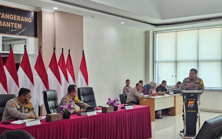 Kapolresta Tangerang Pimpinan Rakor Internal Ops Ketupat Maung 2024