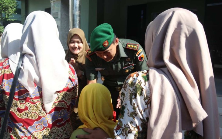 Dandim 0807/Tulungagung Letkol Czi Nooris Agus Rinanto saat halalbihalal, Selasa (16/4)