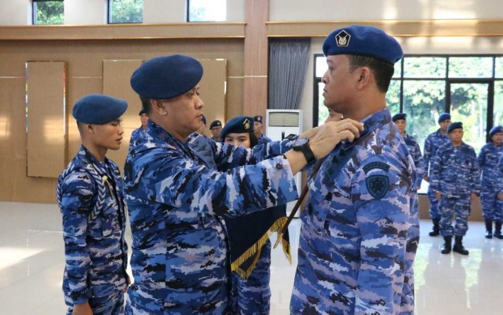 Pangkoopsud I Marsda TNI Mohammad Nurdin melantik Letkol Kal R. Bimo Seno K.H., M.Han., Jabat Komandan Denma Koopsud I 