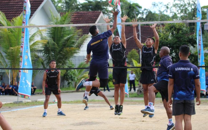 Pertandingan Bola Voli Prajurit Koarmada III 