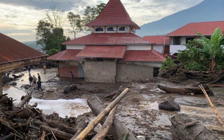 Rumah ibadah terdampak banjir lahar