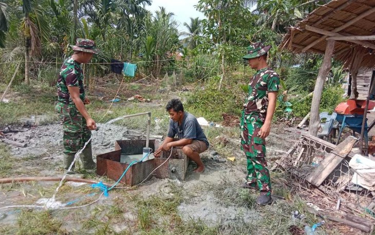 Sumur bor di dusun 14 desa Selat Beting 