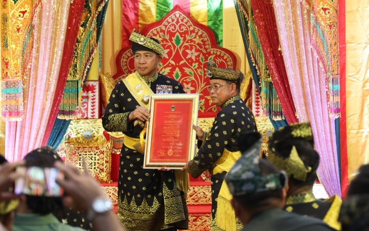 Panglima TNI Resmi Sandang Gelar Dato Seri Satria Bijaya Negara dari LAM Kepri 