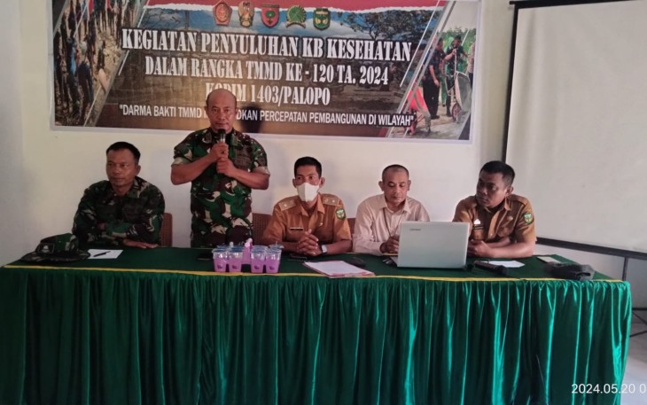 Penyuluhan kesehatan sasaran non fisik TMMD Kodim Palopo 