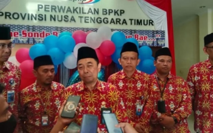 Rizal Suhaili, selaku Kepala Perwakilan BPKP Provinsi NTT, saat diwawancarai awak media