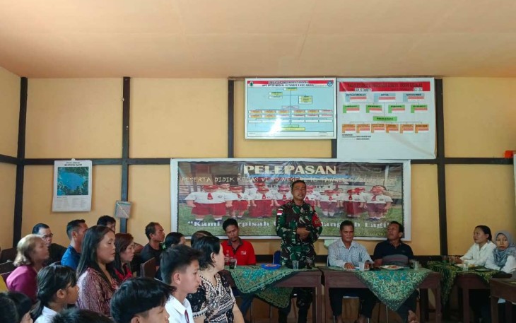 Danpos 1 Seriang Pelda Priyanto saat memberikan sambutan 