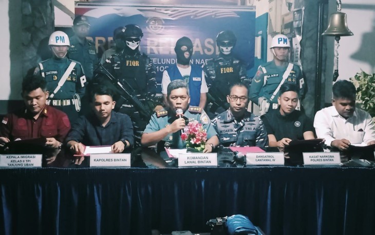 Pres konference penyelundupan narkoba jenis sabu