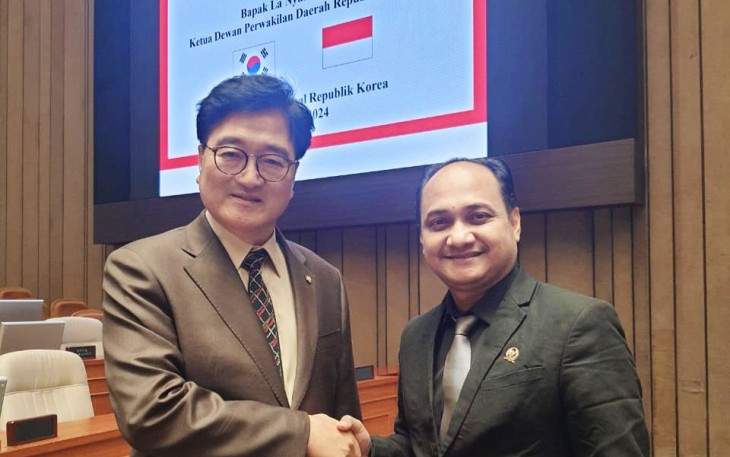Fachrul Razi bersama Ketua Majelis Nasional Korsel 