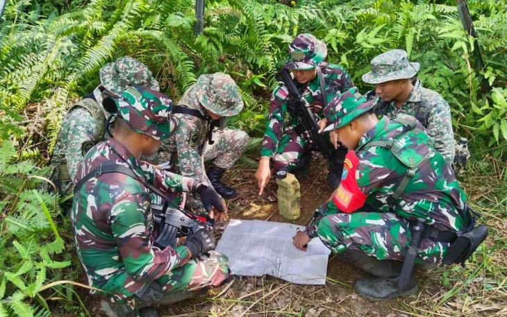 Operasi patok satgas Yonzipur 5/ABW