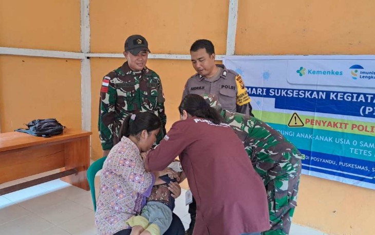 Vaksinasi PIN Polio anak-anak perbatasan 