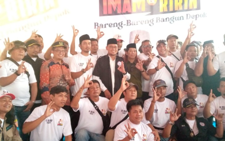 Deklarasi mendukung IBH & Ririn dalam pilkada Depok 2024, Senin (19/8)